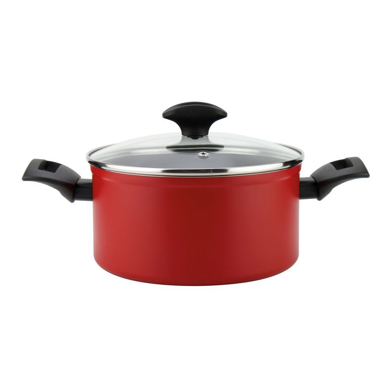 Batería de cocina de aluminio roja Máxima 6 Piezas-4