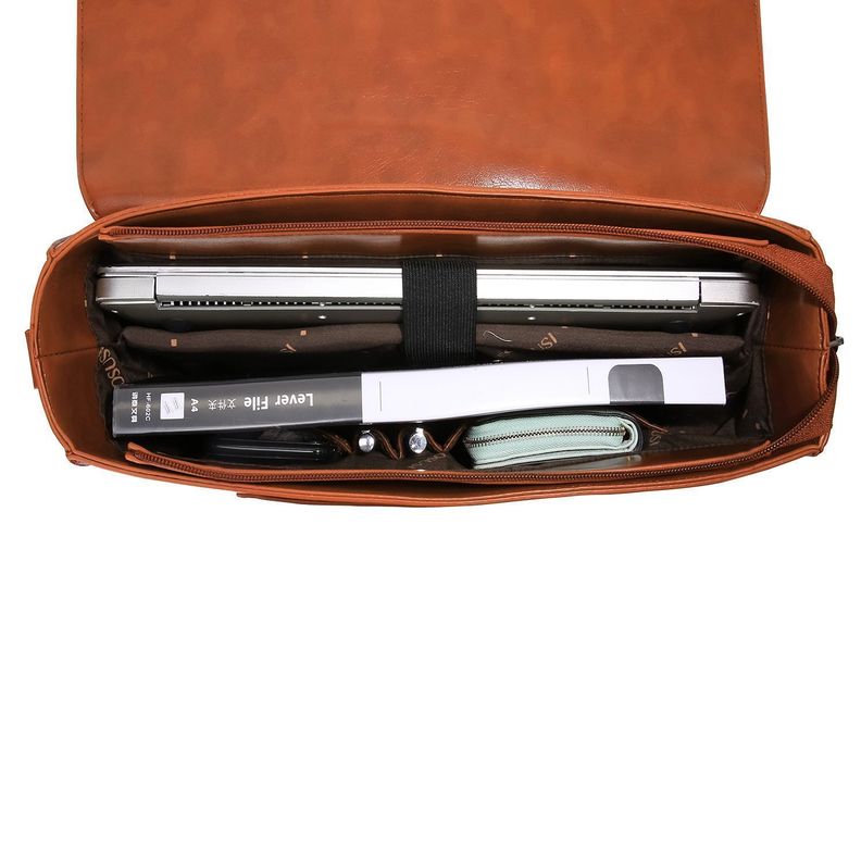 Ecosusi Maletín BOW para laptop 15.6" - Camel-3