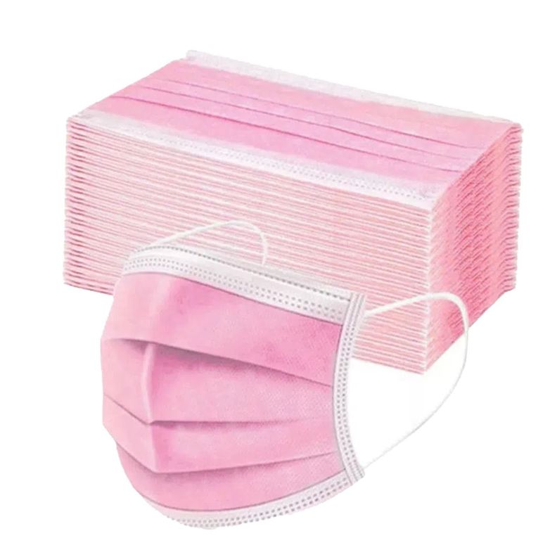 Pack 150 MASCARILLAS DESECHABLE ADULTO - ROSADA-0