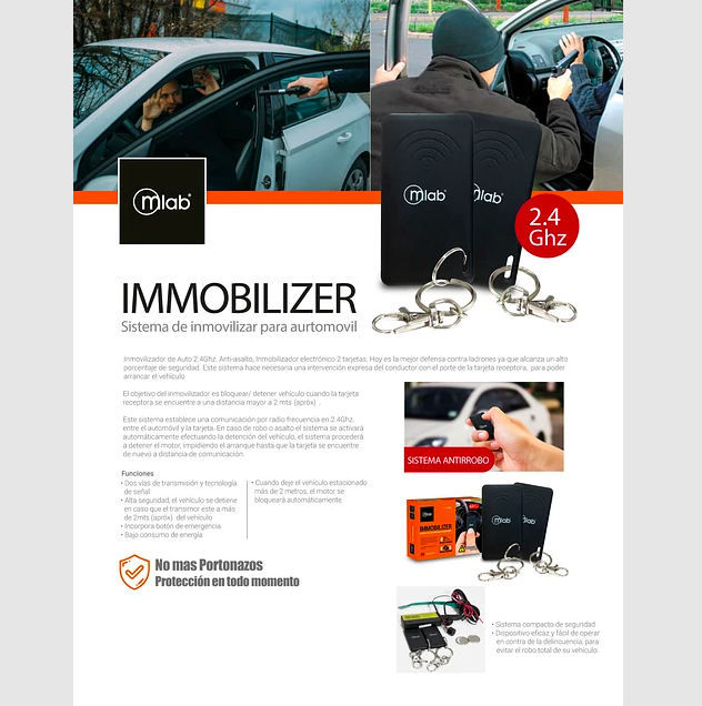 Inmovilizador Antiportonazo Auto Moto Cortacorriente Mlab-2