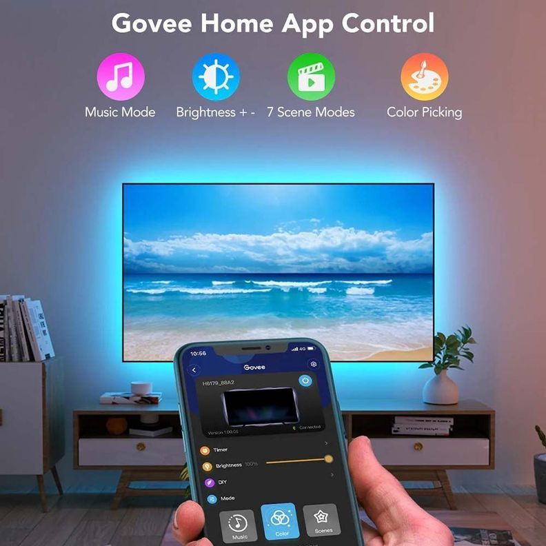 Retroiluminación LED RGB Bluetooth para TV -1