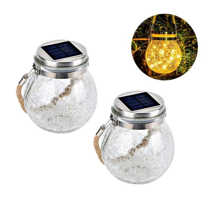 Pack 2 Farol Solar Led Para Jardín-0