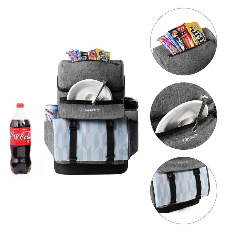 TOURIT Mochila TERNS aislada impermeable 25L Gris-3