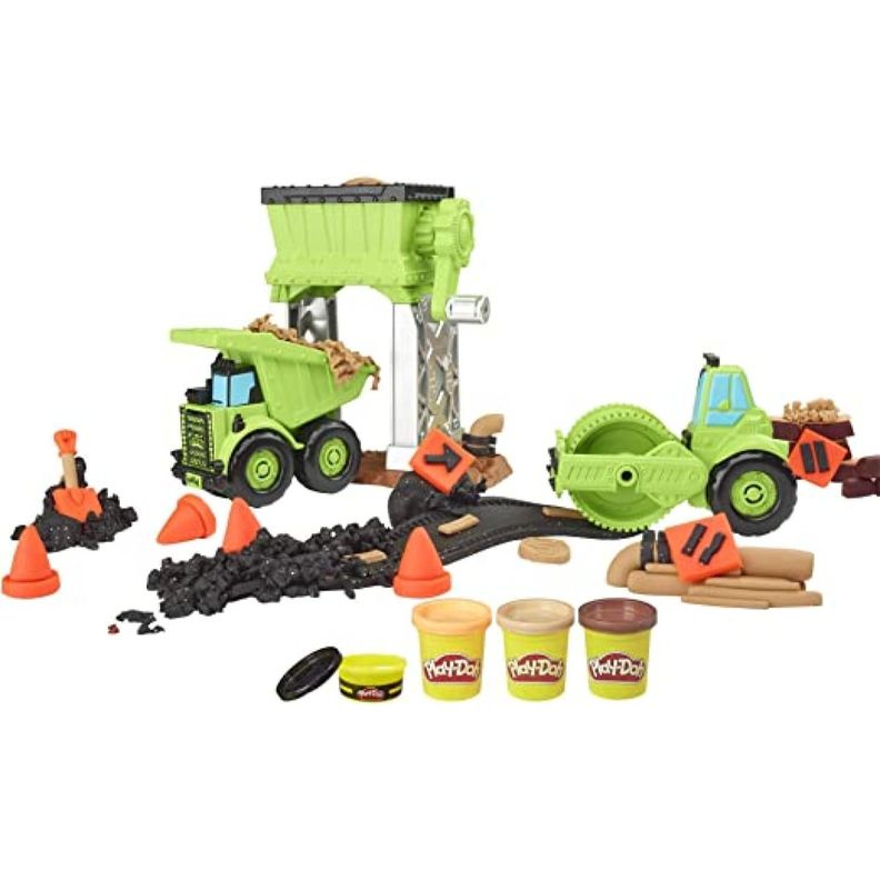 Juguete Construccion Camion De Grava Y Pavimento Con Masa 3 Colores-3