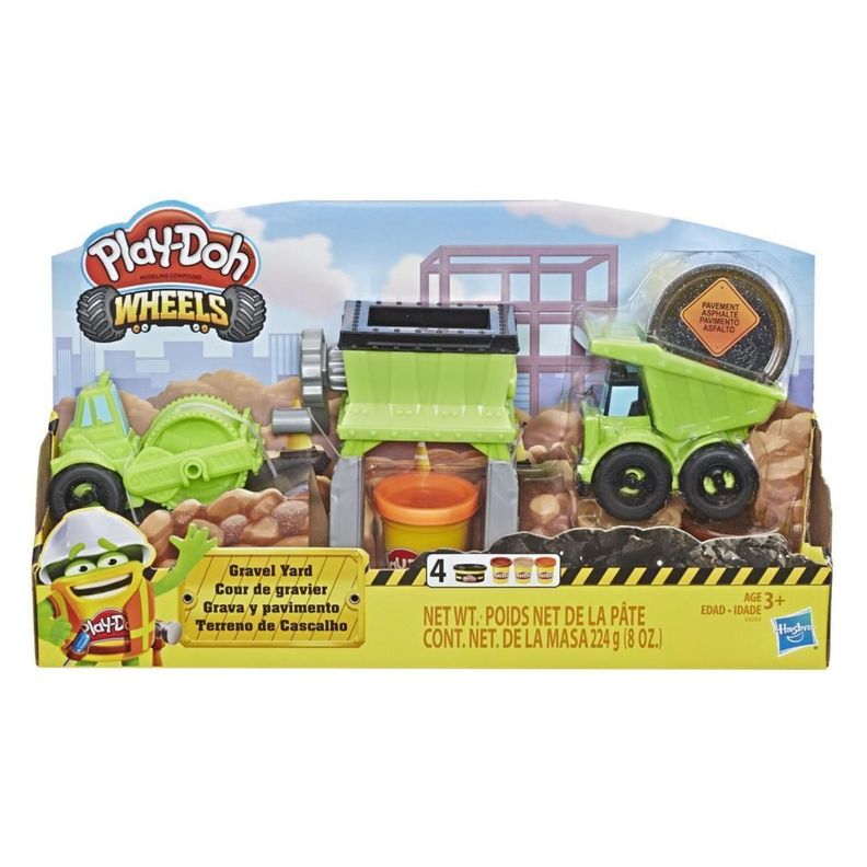 Juguete Construccion Camion De Grava Y Pavimento Con Masa 3 Colores-0