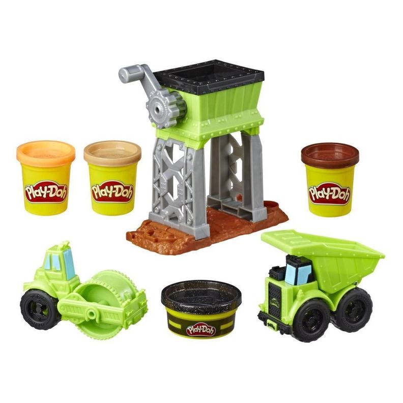 Juguete Construccion Camion De Grava Y Pavimento Con Masa 3 Colores-4