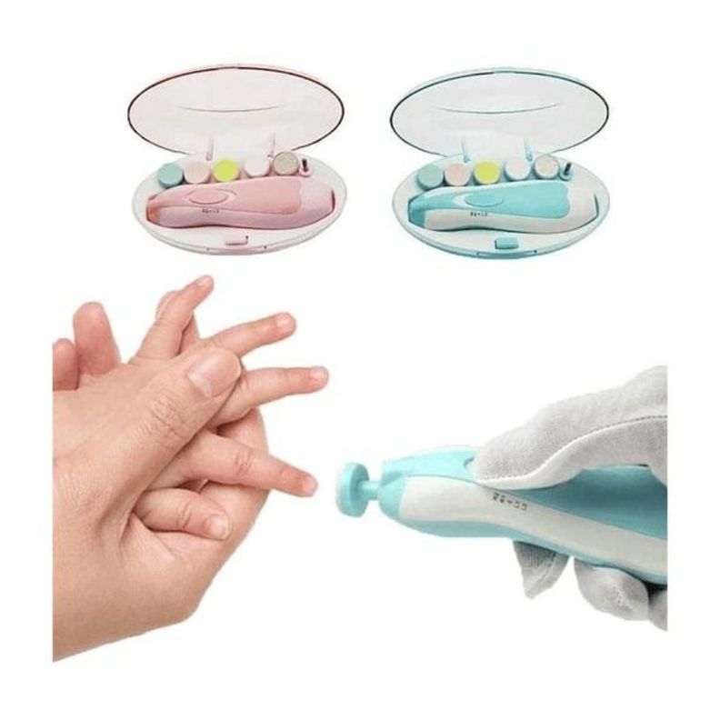 Cortador De Uñas A Pilas Bebe Pulidor Limador Rosa-1