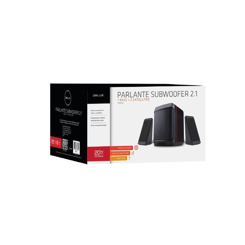 Parlante Subwoofer 2.1 Puerto USB Jack 3.5 mm20W RMS-2