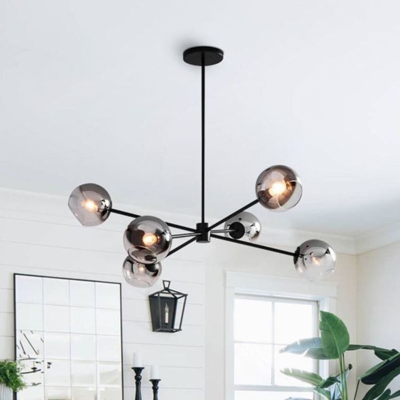 Lámpara Colgante Woknos 6 Luces Negro-2