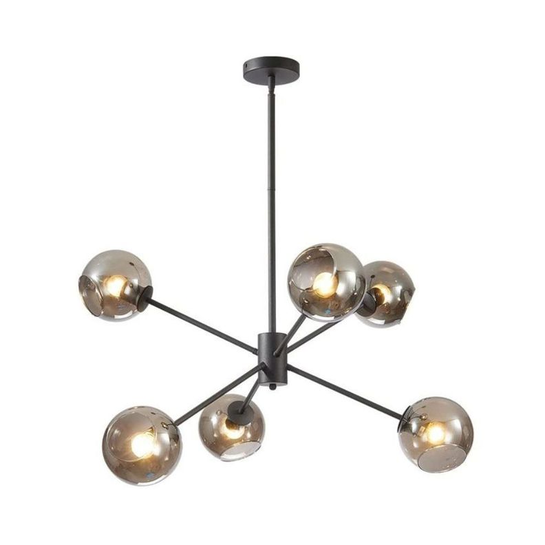 Lámpara Colgante Woknos 6 Luces Negro-0