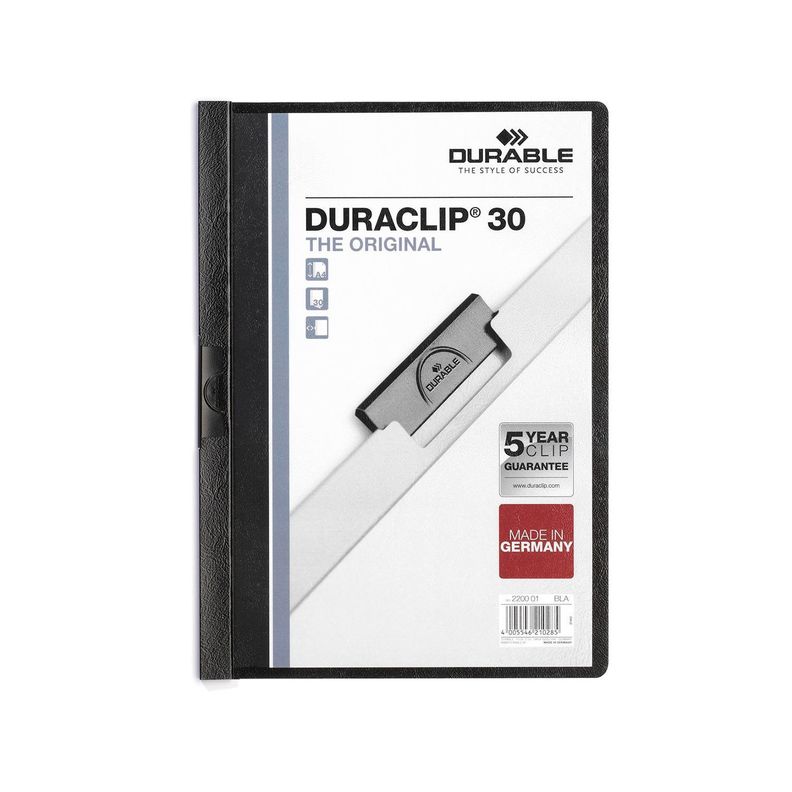 Carpeta Duraclip 30 Carta Negro [pack x 25]-0