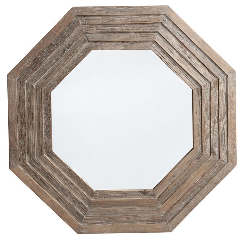 Espejo Samarka, madera de olmo en forma octogonal-0