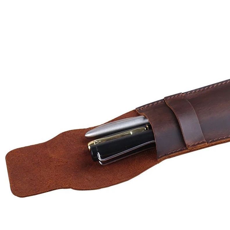 Porta Lápices De Cuero Elegante, Funda Portalápices Cuero-2