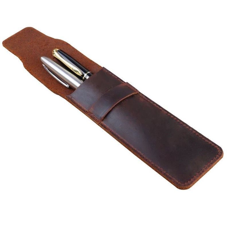 Porta Lápices De Cuero Elegante, Funda Portalápices Cuero-1