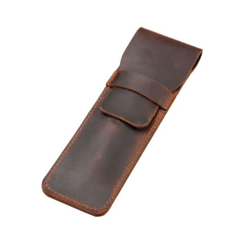 Porta Lápices De Cuero Elegante, Funda Portalápices Cuero-0