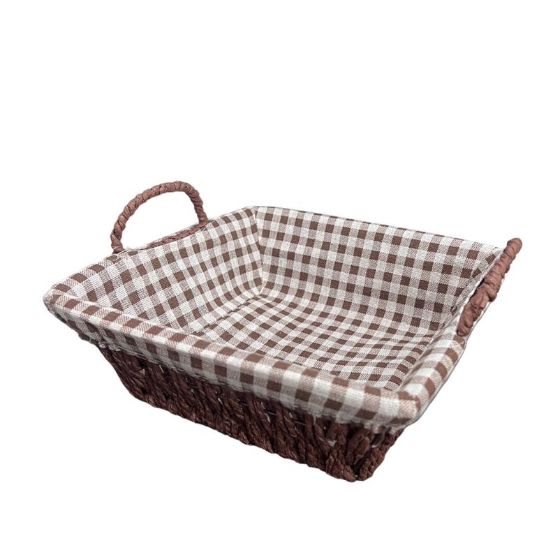 Cesta Panera Tejida Cesta De Pan Cuadrada 23x8cm C-0