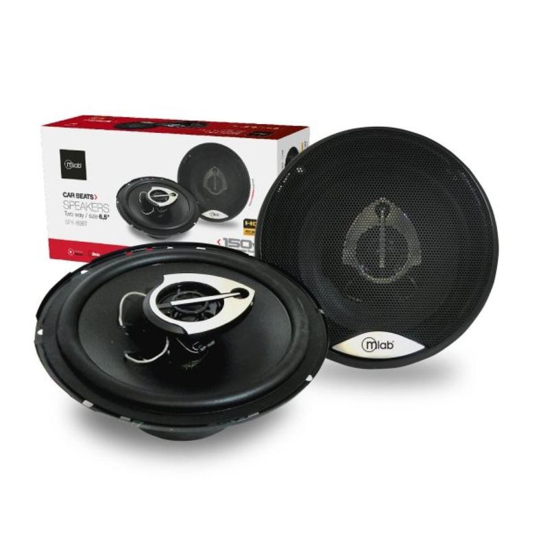 Pack 2 Parlantes 6.5" 16cm Para Automovil Negro-2