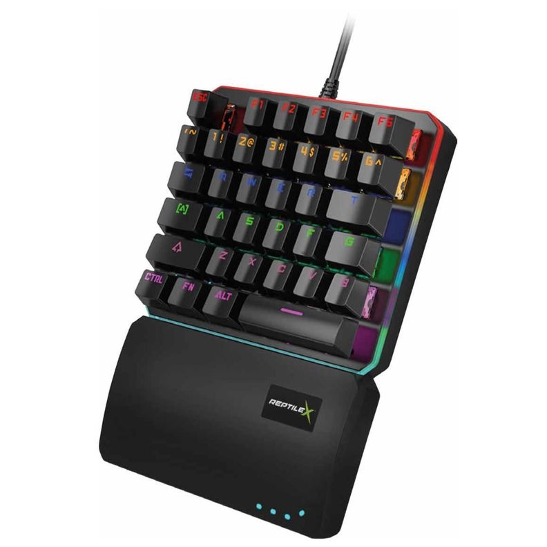Mini Teclado Gamer Mecanico Retroiluminado Reptilex -0