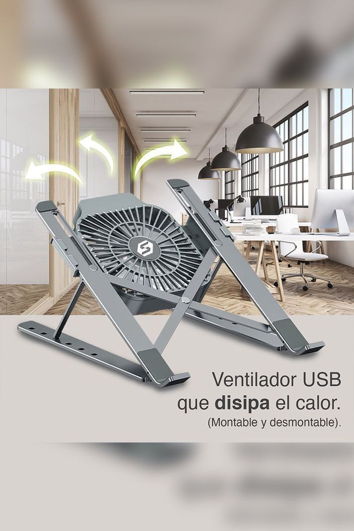 Soporte para Notebook Plegable con Ventilador USB-1