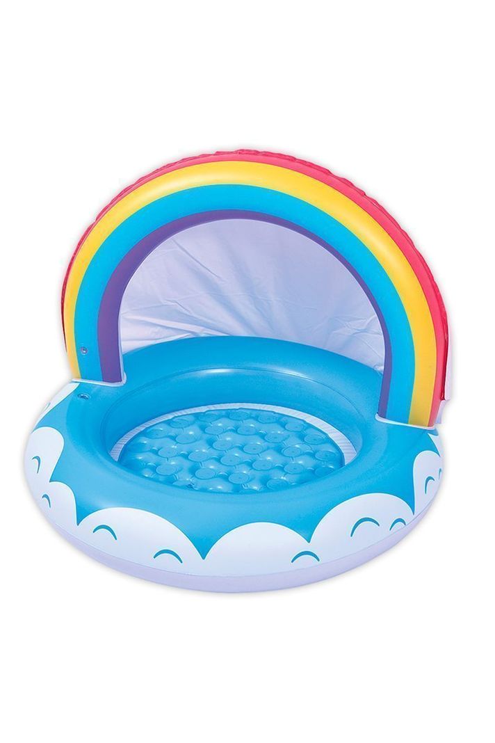 Piscina Inflable Arcoiris 40Lts 66cmx95cm Celeste-0
