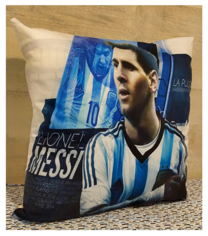 Cojín Felpa 45x45 De Lionel Messi Extra Suave Barcelona FC-1