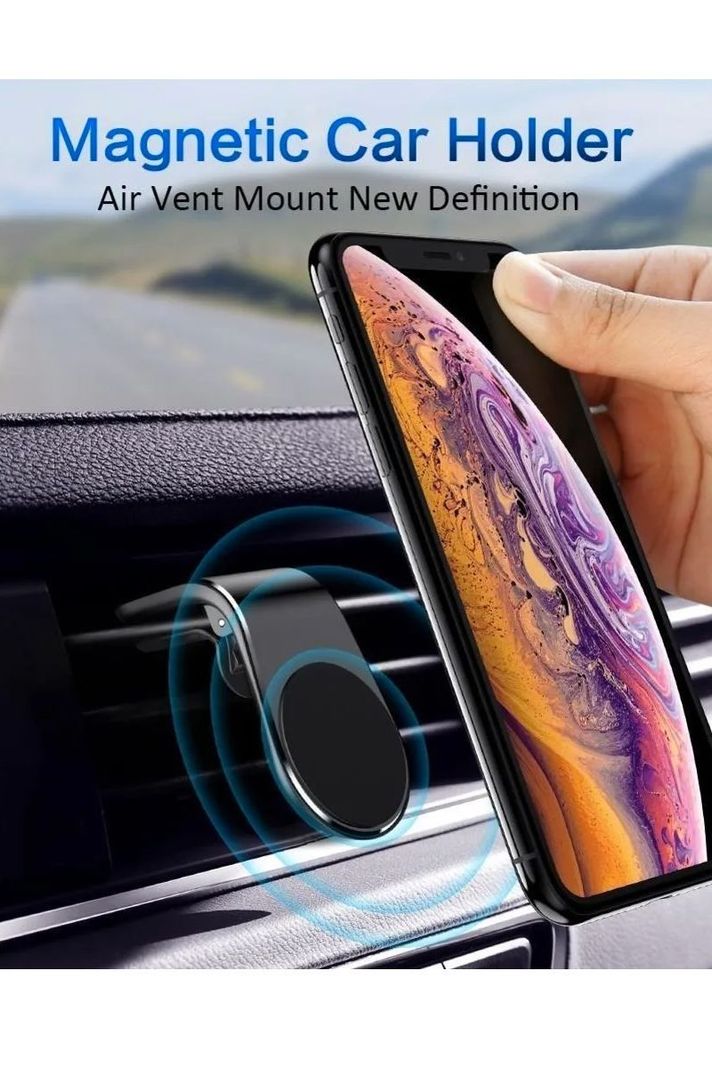 Soporte Porta Celular Magnético Auto Para Rejilla Aire-5