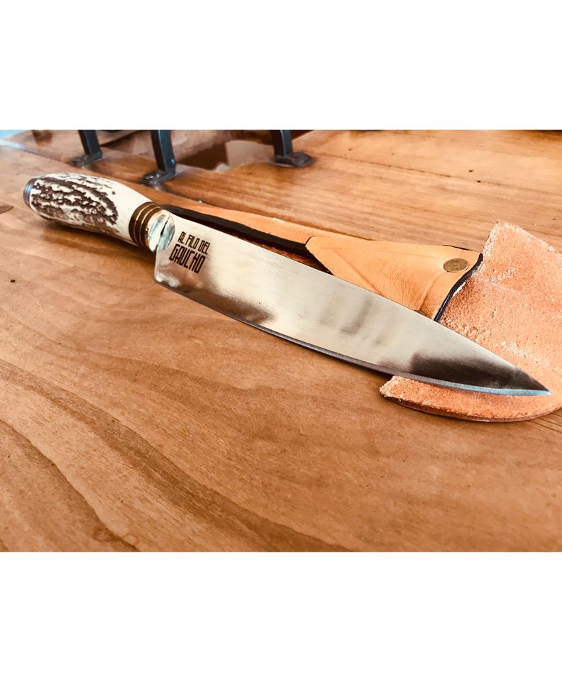 Cuchillo Parrillero Asta De Ciervo Artesanal-3