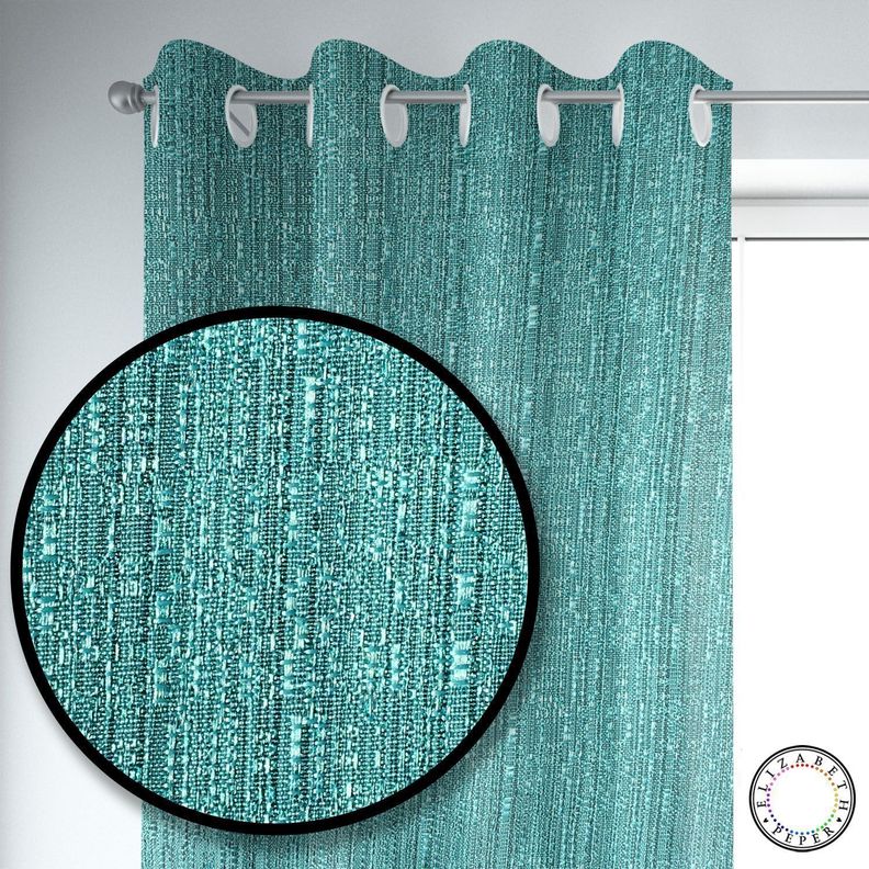 SET DE CORTINAS HOGAR 2 PAÑOS DE 140 X 220 CM TURQUESA-1