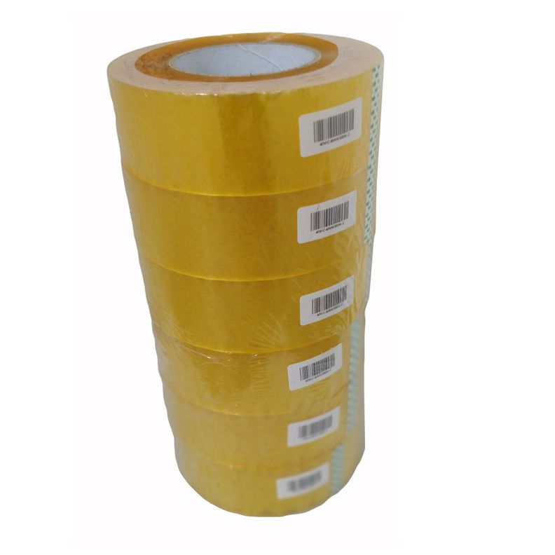 Pack 6 huinchas adhesiva Transparente 300 Mts 48mm Ancho-0
