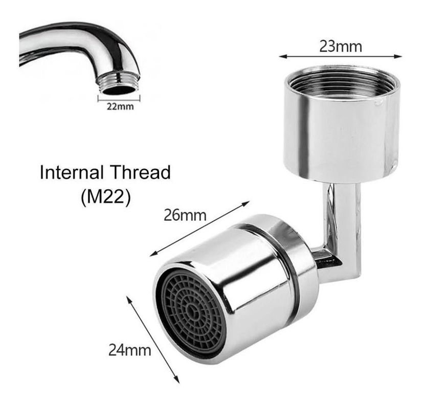 Grifo Llave Cocina Agua Adaptador Llave Lavaplatos 360º-5