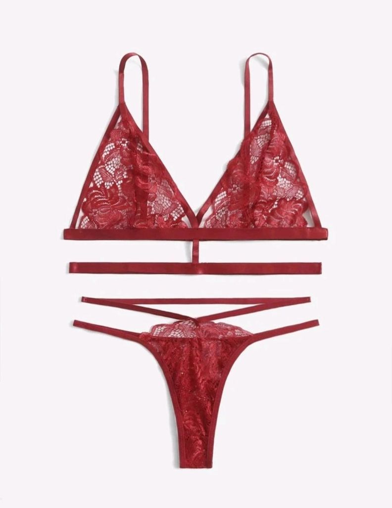 Conjunto de Lencería Seductora Con Encaje Mujer-0