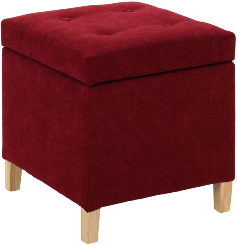 Pouf Baúl Rucato Burdeo Altea 46x46x50 cm Máxima Design-0