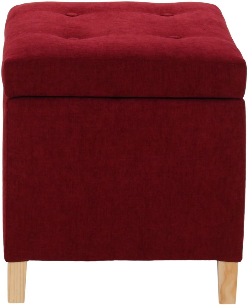 Pouf Baúl Rucato Burdeo Altea 46x46x50 cm Máxima Design-1
