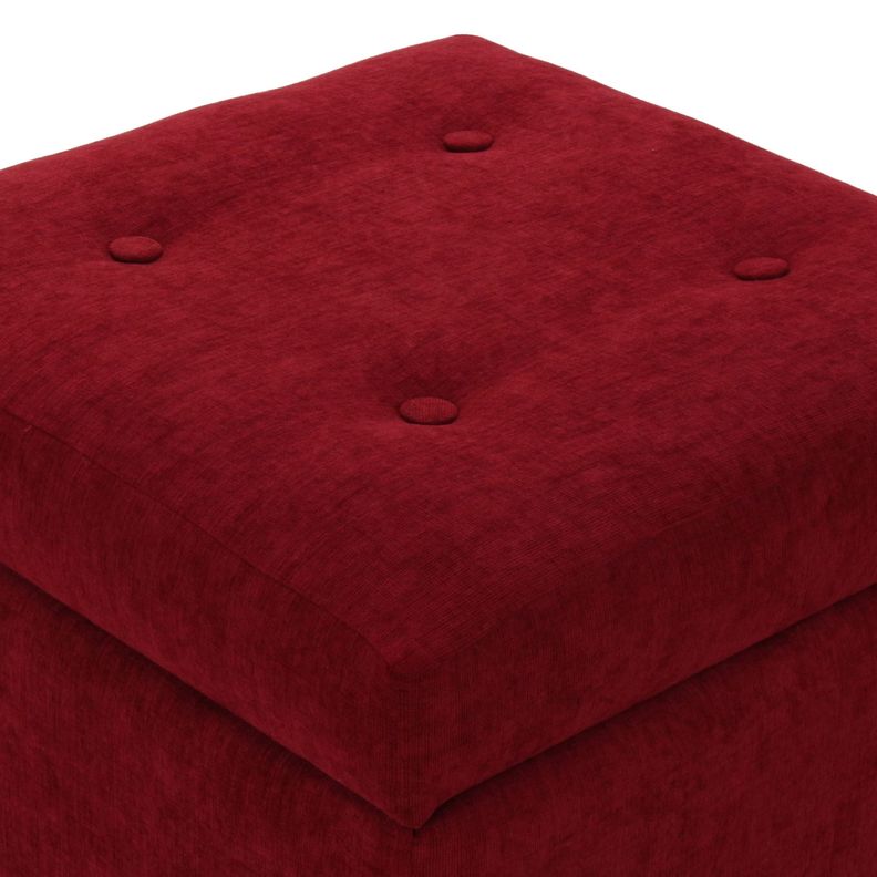 Pouf Baúl Rucato Burdeo Altea 46x46x50 cm Máxima Design-2
