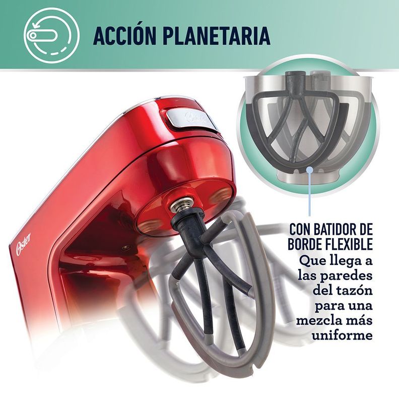Batidora planetaria Oster® FPSTSMPL3R con 10 velocidades-1