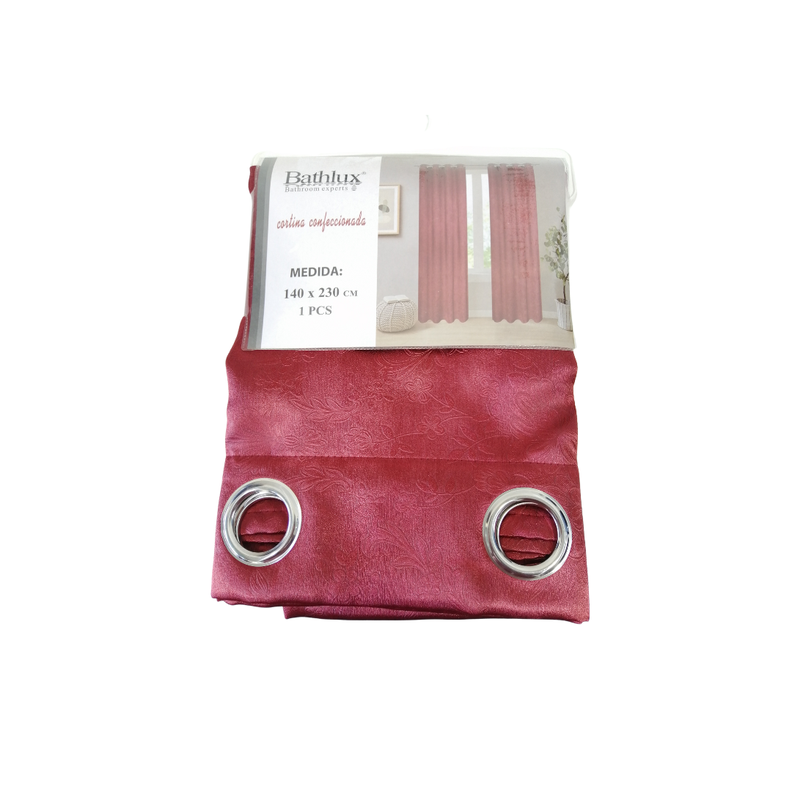Cortina rojo tela 140x230 cm-0