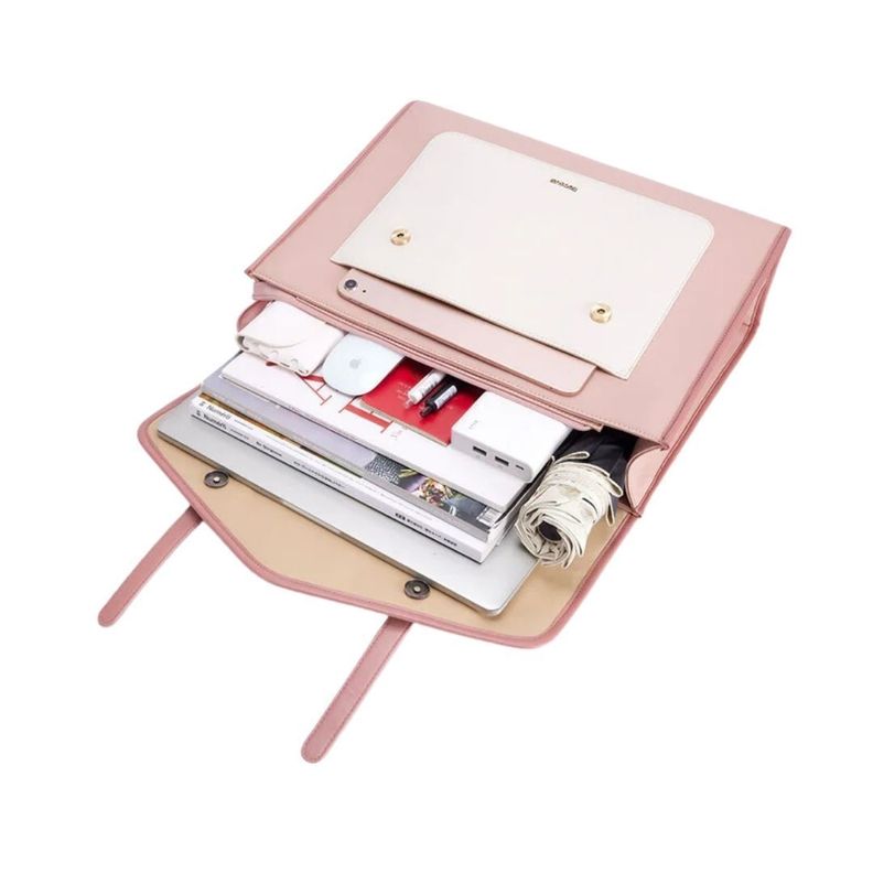 Ecosusi - Maletín Vint Myosotis para 15.6" Rosado-5