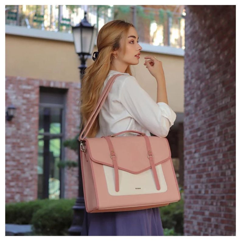 Ecosusi - Maletín Vint Myosotis para 15.6" Rosado-7