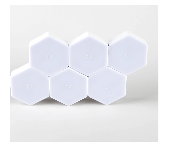 Luces Led De Colores Hexagonal 6 Módulos Touch + Control-3