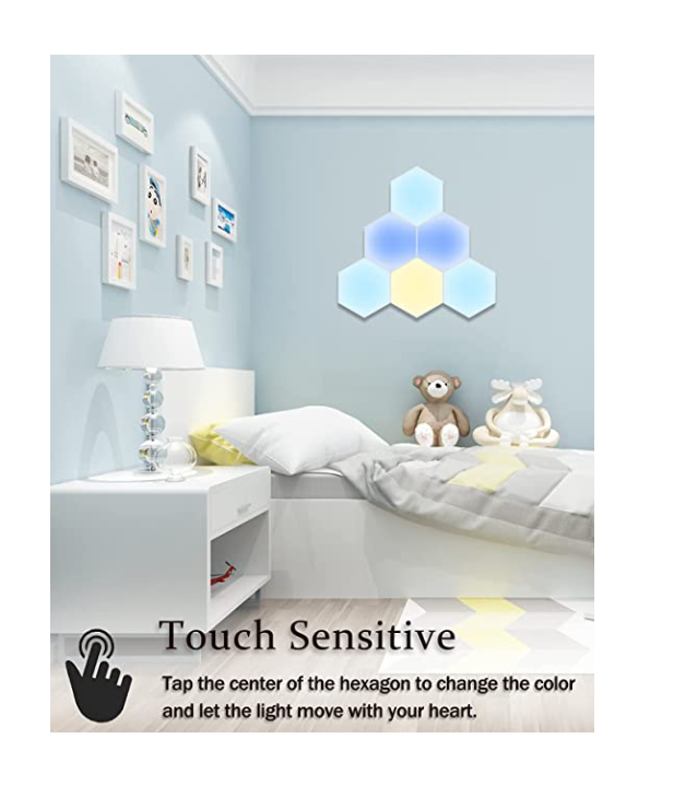 Luces Led De Colores Hexagonal 6 Módulos Touch + Control-6