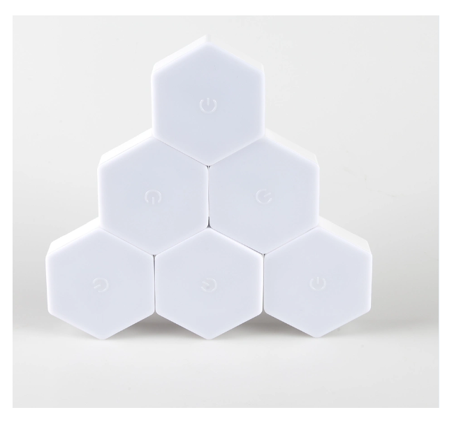 Luces Led De Colores Hexagonal 6 Módulos Touch + Control-0