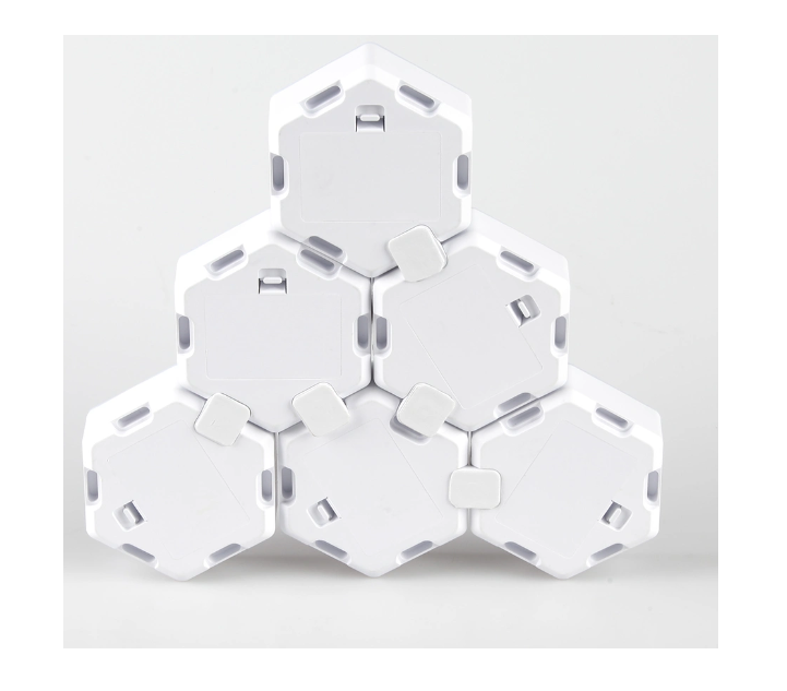 Luces Led De Colores Hexagonal 6 Módulos Touch + Control-4