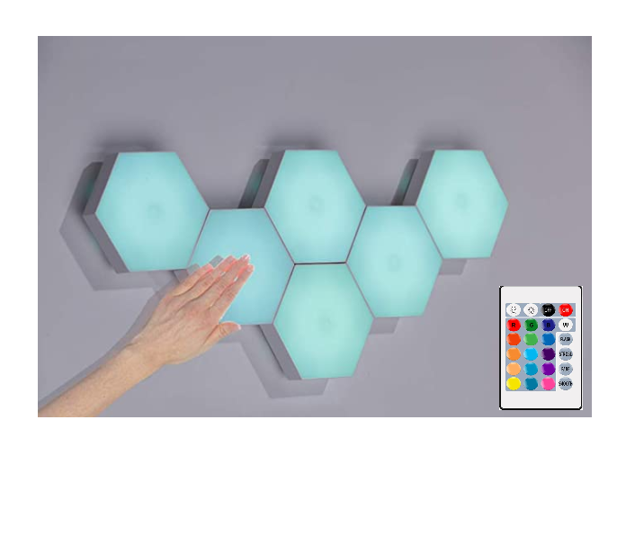 Luces Led De Colores Hexagonal 6 Módulos Touch + Control-1