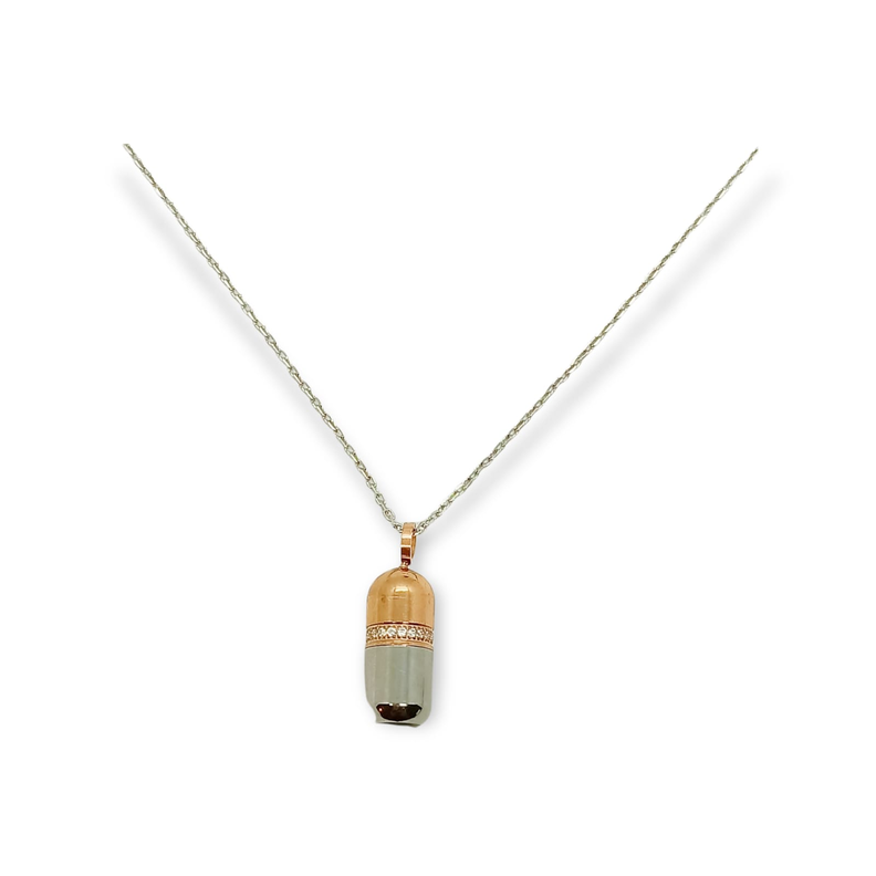 Collar Te Amo En 100 Idiomas Colgante Cadena acero inoxidable antialergico Oro Rosa-1