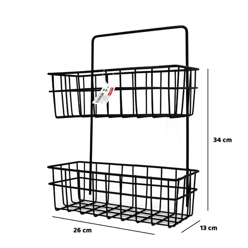 Estante Organizador de Ducha Metalico 34x26cm-1