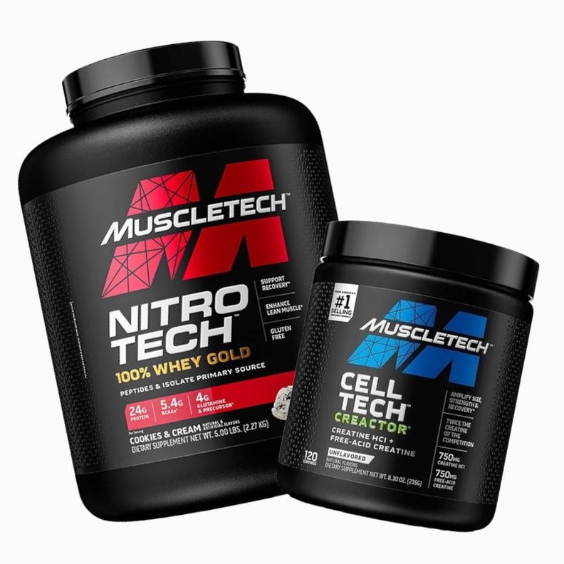 NITROTECH WHEY GOLD 5LB COOKIES + CREATINA CRECTOR 120 SV SIN SABOR