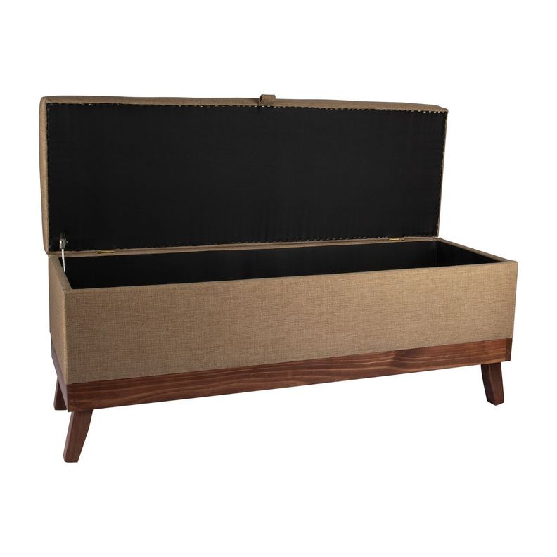 Banqueta con Baúl Incy Beige Omega 120x40x50 cm Máxima Design-3