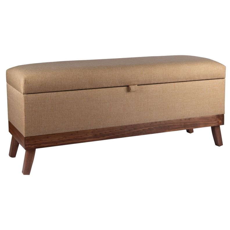 Banqueta con Baúl Incy Beige Omega 120x40x50 cm Máxima Design-1