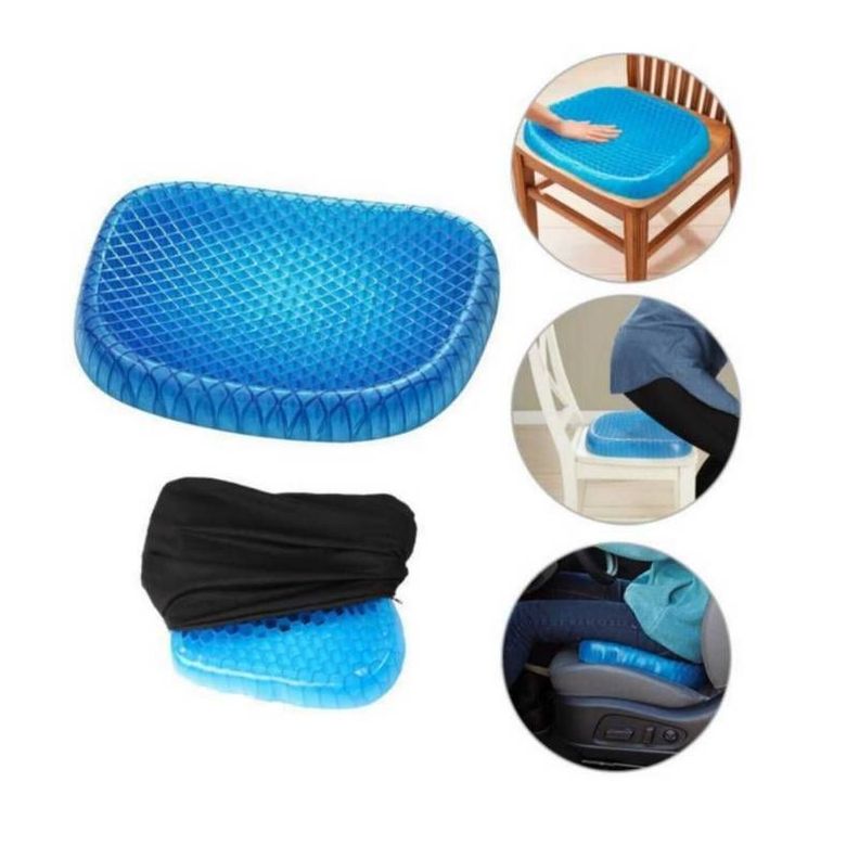 Cojín Asiento Con Funda Antideslizante Alivia Dolor De Espalda-1