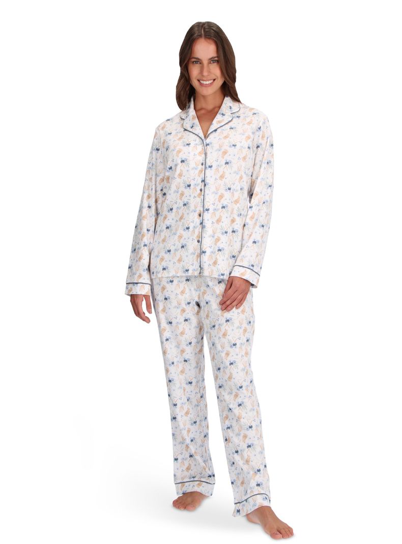PIJAMA LARGO ALGODÓN-0
